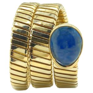 Bulgari Tubogas Bracelet with 20 Carat Sapphire