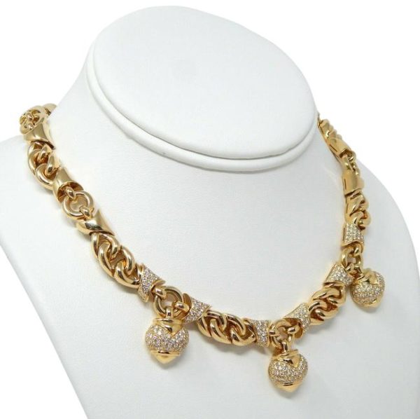 Bulgari Doppio Cuore Diamond Heart Necklace - Image 4