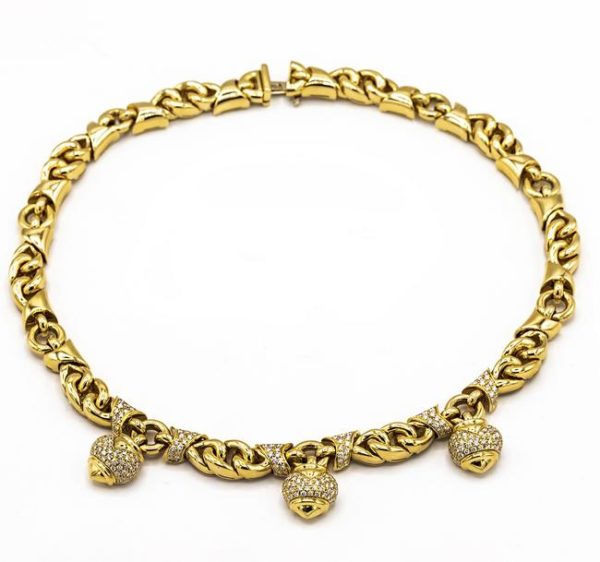Bulgari Doppio Cuore Diamond Heart Necklace
