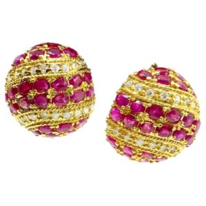 Ruby & Diamond Earrings