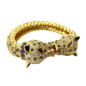 Sapphire and Diamond Cheetah Bracelet