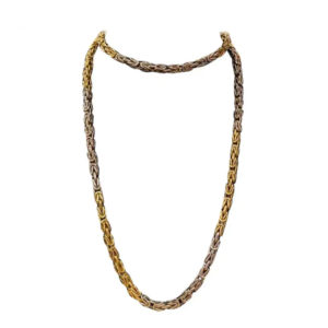 Bulgari Two-Color Gold Long Chain Necklace