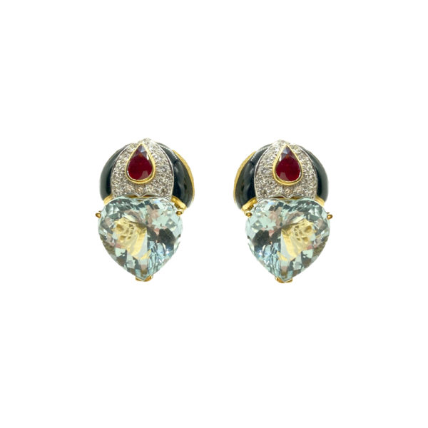 David Webb Important Aquamarine Heart Set - Image 5