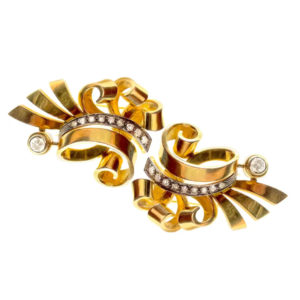 Retro Diamond Swirl Dress Clips