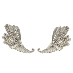 Large Diamond Cornucopia Earrings