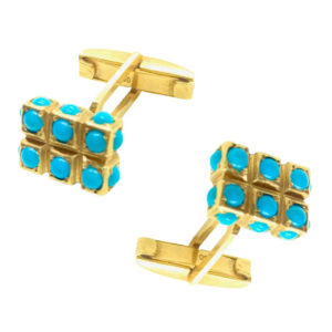 Cabochon Turquoise Cufflinks