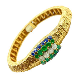 Boucheron Retro Gemstone Mystery Watch-Bracelet