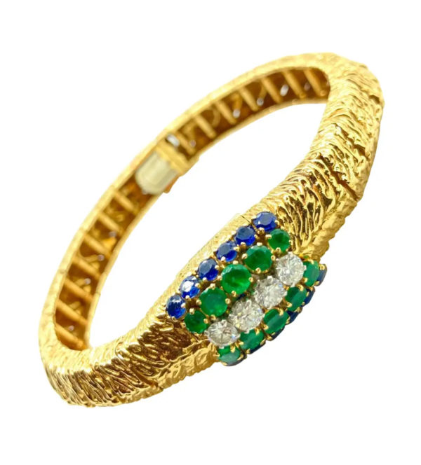 Boucheron Retro Gemstone Mystery Watch-Bracelet