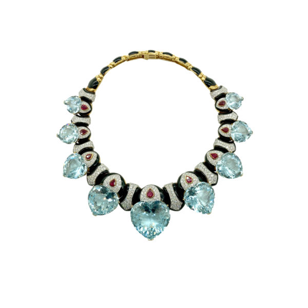 David Webb Important Aquamarine Heart Set - Image 4
