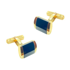 Retro Onyx & Gold Cufflinks