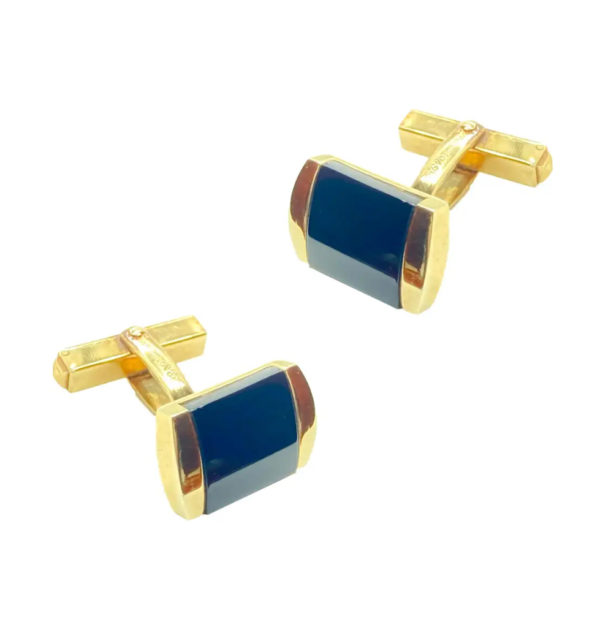 Retro Onyx & Gold Cufflinks
