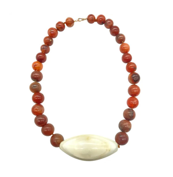 Chunky Agate & Jasper Bead Necklace