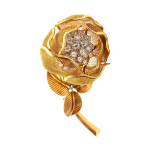 Cartier Diamond Flower Brooch