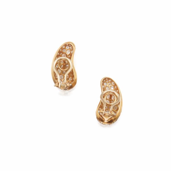 Diamond Yellow Gold Earrings - Image 2