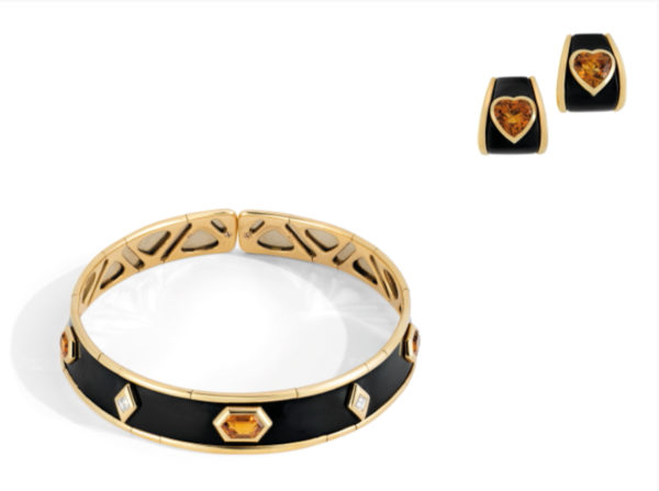 Marina B Citrine Necklace & Earrings Set
