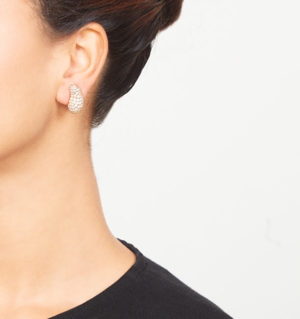 Diamond Yellow Gold Earrings - Image 3