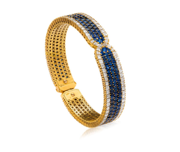 Van Cleef & Arpels Invisible Set Sapphire & Diamond Bracelet