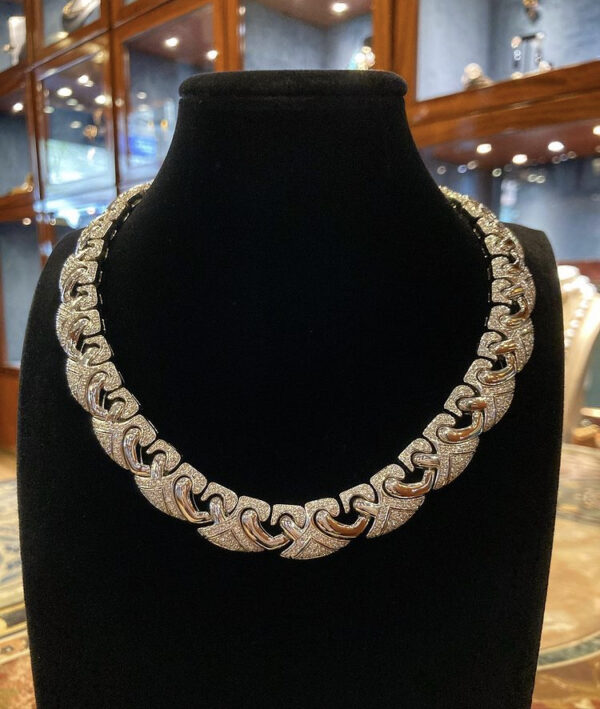 Bulgari White Gold Diamond Necklace - Image 2