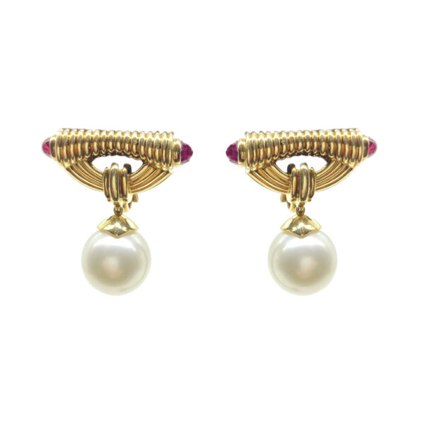 Bulgari Pearl Drop Earrings