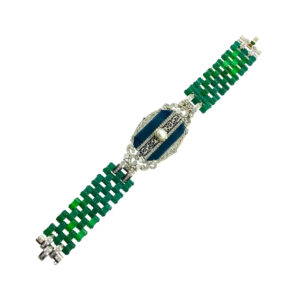 Art Deco Chrysoprase Bracelet