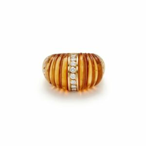 Van Cleef & Arpels Citrine & Diamond Ring