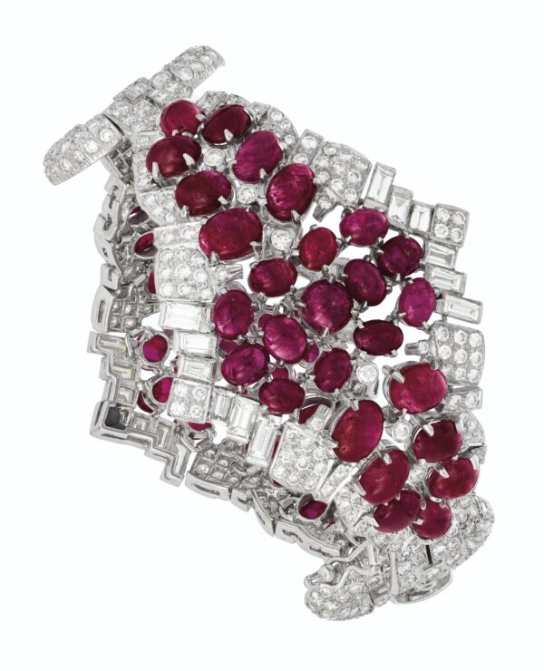 Important Burmese Ruby & Diamond Bracelet - Image 4