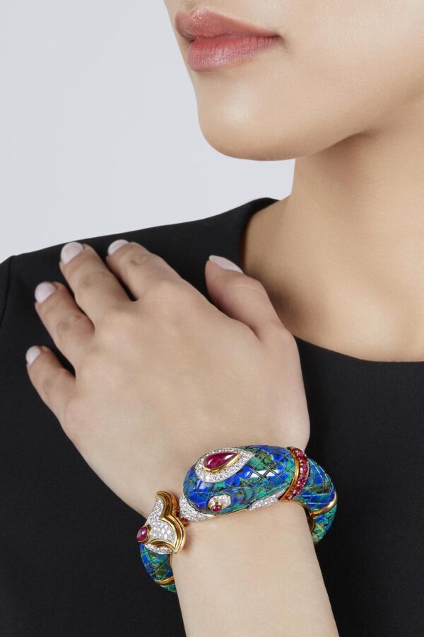 David Webb Azurmalachite Dolphin Bracelet - Image 2