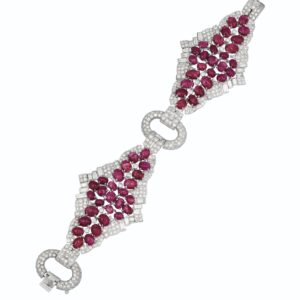 Important Burmese Ruby & Diamond Bracelet