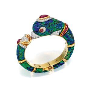 David Webb Azurmalachite Dolphin Bracelet