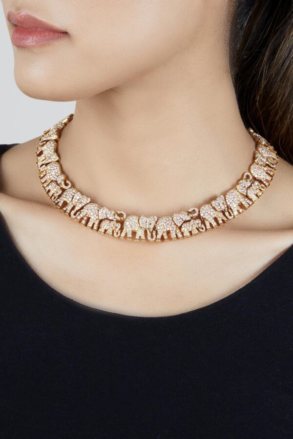 Important Cartier Diamond Elephant Necklace - Image 2