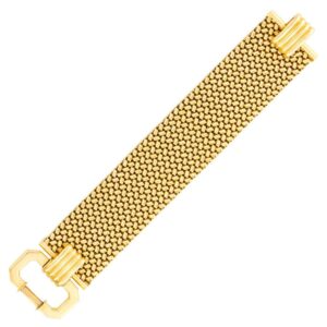 Wide Gold Buckle Bracelet