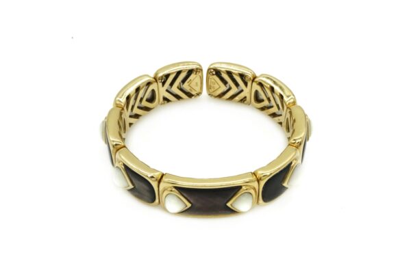Marina B Mother of Pearl & Gold Bangle Bracelet - Image 6