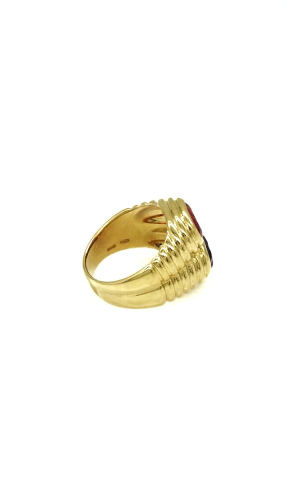 Bulgari Gold Ring with Amethyst and Tourmaline - Image 2