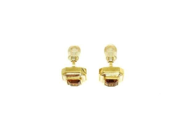 White and Yellow Gold Citrine Ear-clips - Image 4