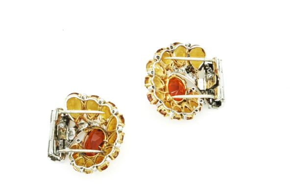 Rare Cartier Double Citrines and Diamonds Clips - Image 3