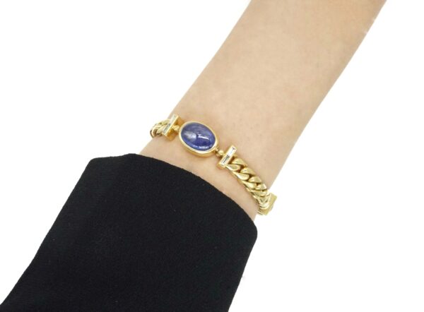 Bulgari Cabochon Blue Sapphire and Diamonds Bracelet - Image 6