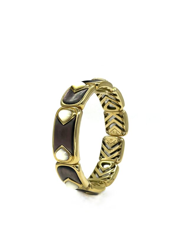 Marina B Mother of Pearl & Gold Bangle Bracelet