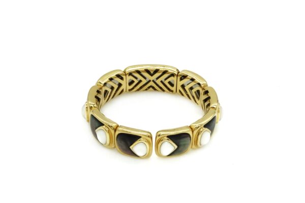 Marina B Mother of Pearl & Gold Bangle Bracelet - Image 2