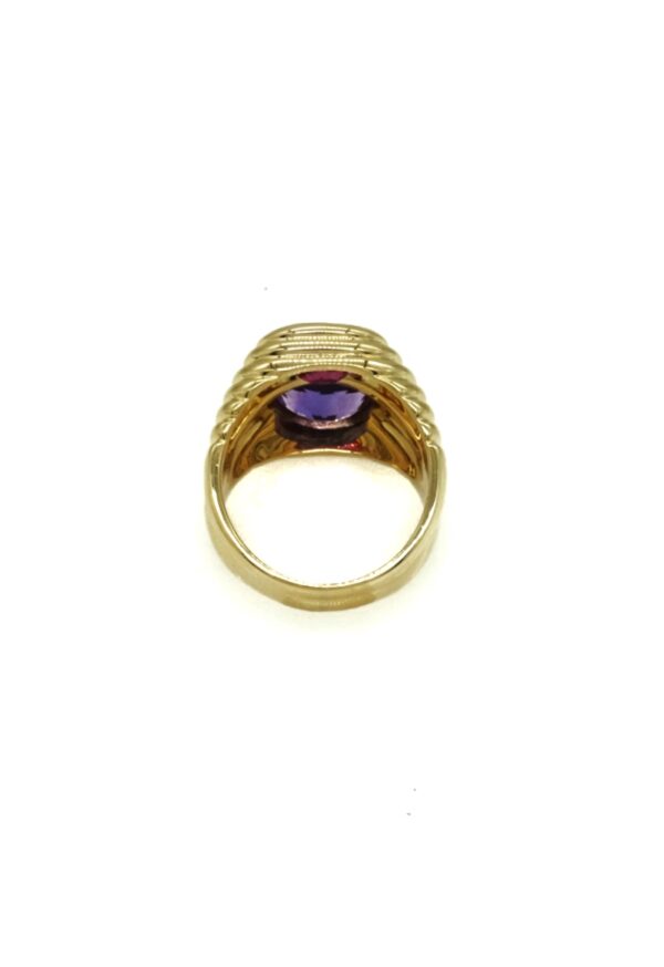 Bulgari Gold Ring with Amethyst and Tourmaline - Image 3