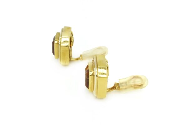 White and Yellow Gold Citrine Ear-clips - Image 2