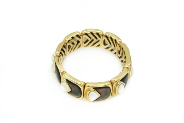 Marina B Mother of Pearl & Gold Bangle Bracelet - Image 3