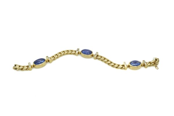 Bulgari Cabochon Blue Sapphire and Diamonds Bracelet - Image 2