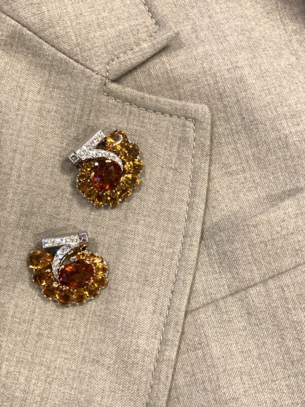 Rare Cartier Double Citrines and Diamonds Clips - Image 5