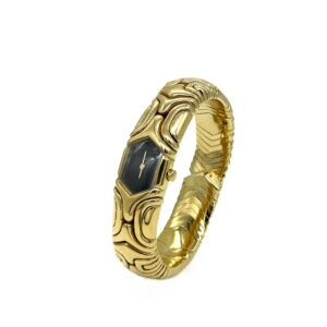Bulgari Alveare Gold Watch with Black Dial