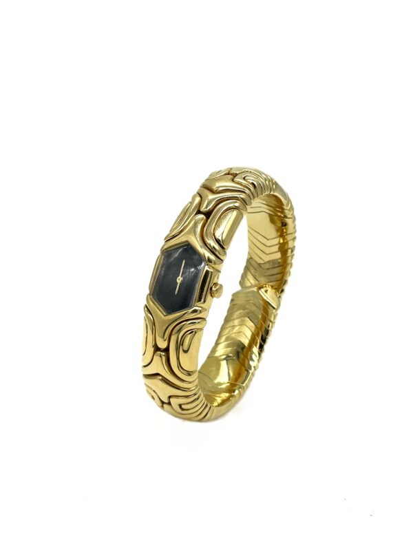 Bulgari Alveare Gold Watch with Black Dial