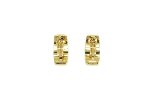 Bulgari Gold and Hematite Parenthesis Hoop Earrings - Image 3