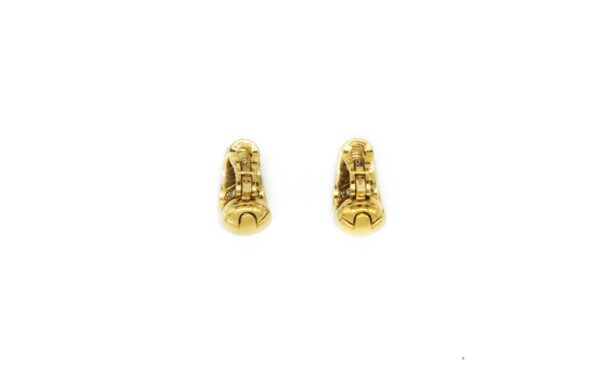Bulgari Pair of Two-Color Gold and Diamond Earclips - Image 3
