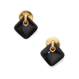Cartier Cipullo Onyx and Gold Earrings