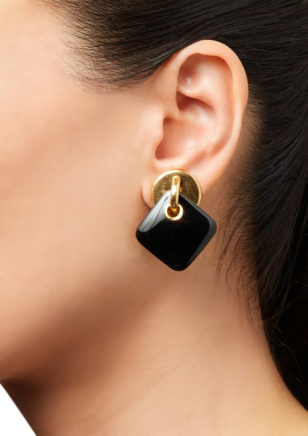 Cartier Cipullo Onyx and Gold Earrings - Image 4
