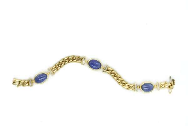 Bulgari Cabochon Blue Sapphire and Diamonds Bracelet